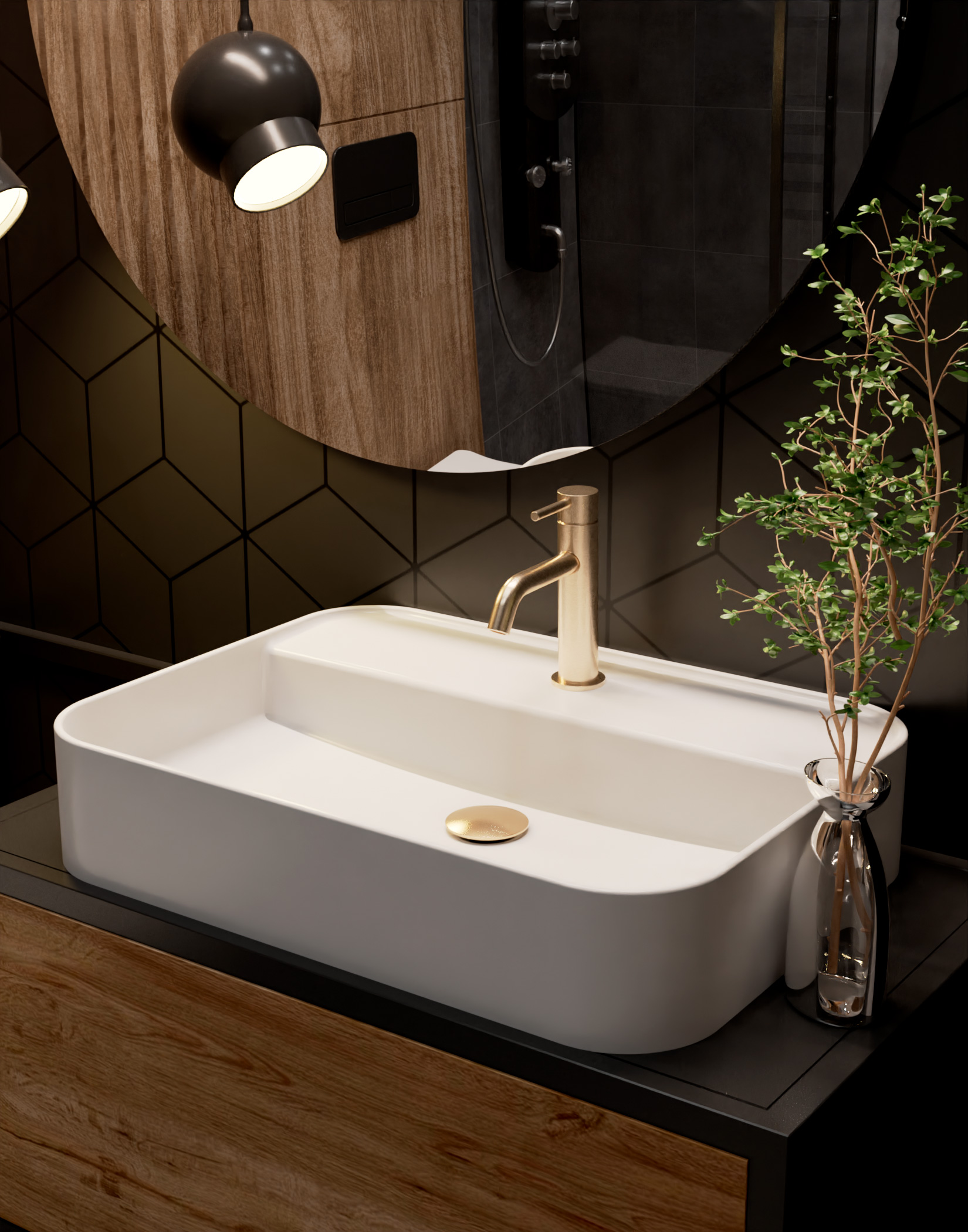 Смеситель для раковины AQUAme Siena AQM6210BG