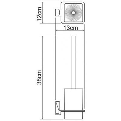 Ершик для унитаза подвесная WasserKRAFT Leine K-5027WHITE
