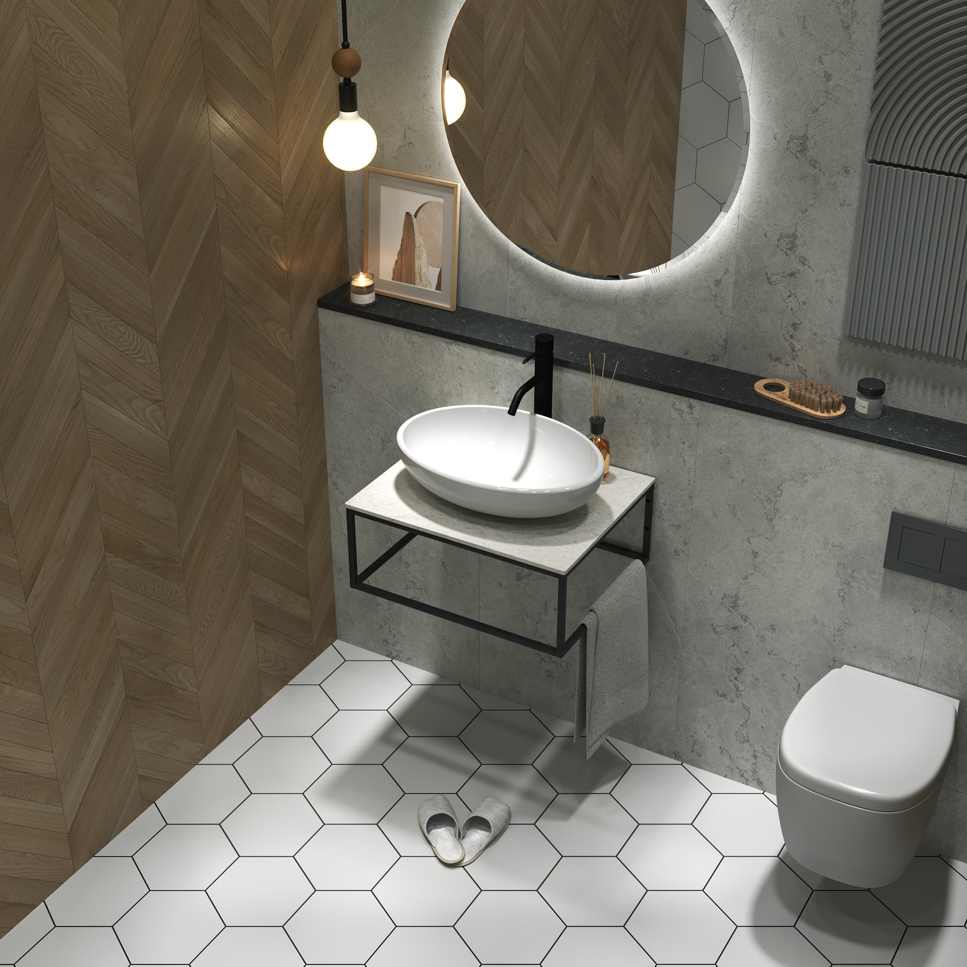 Столешница из керамогранита 1Marka Loft  60 Ц0000008734