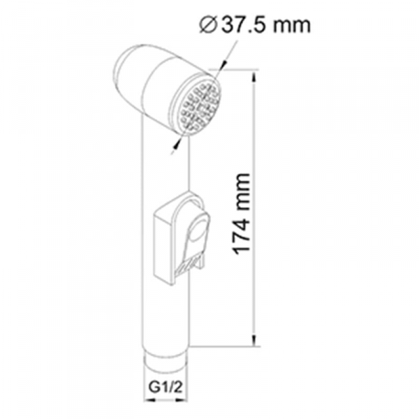 Гигиеническая лейка WasserKRAFT A043