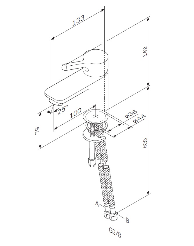 Смеситель для раковины Am.Pm X-Joy S F85B02100