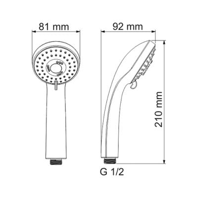 Ручной душ WasserKRAFT Isar A051