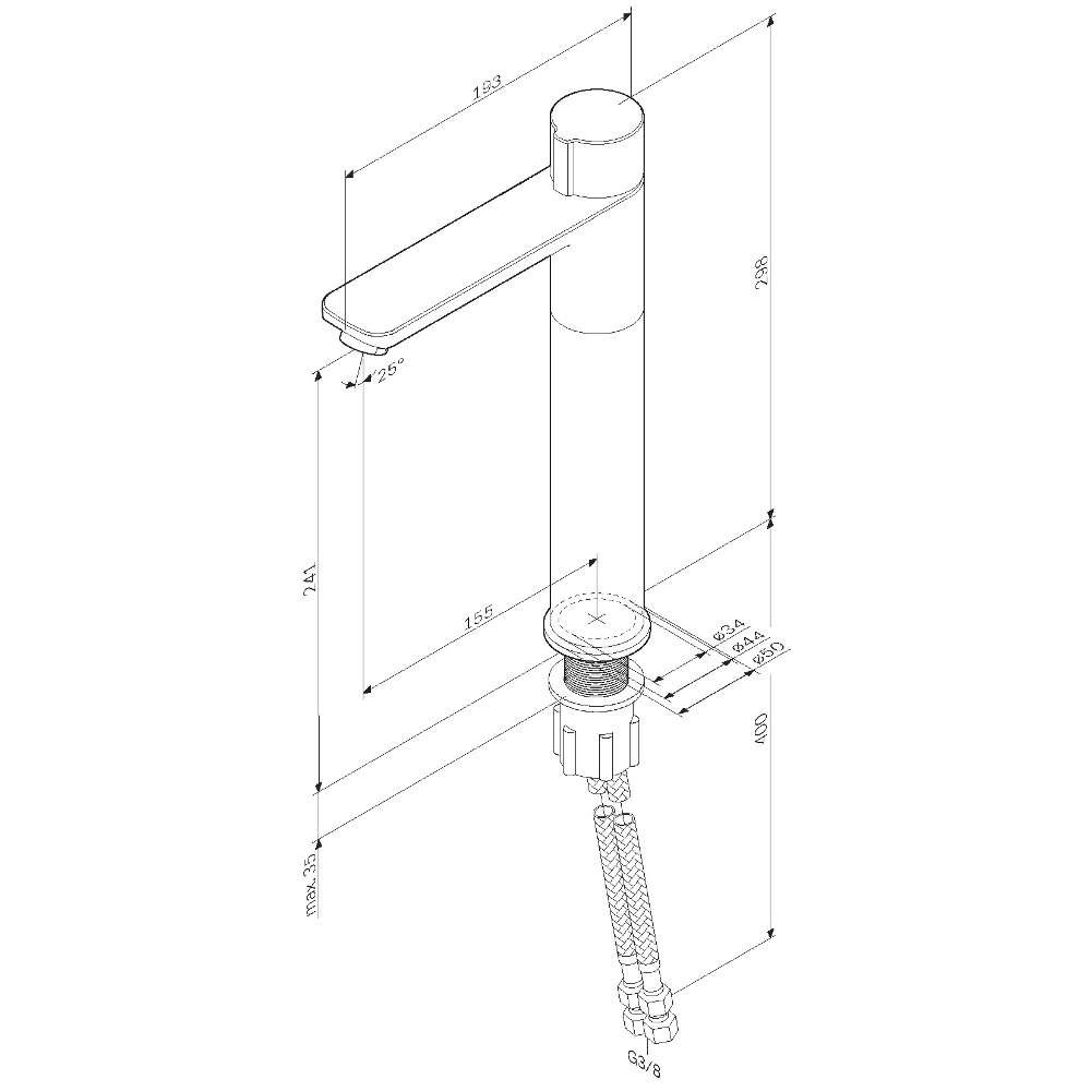 Смеситель для раковины Am.Pm X-Joy F85A92500