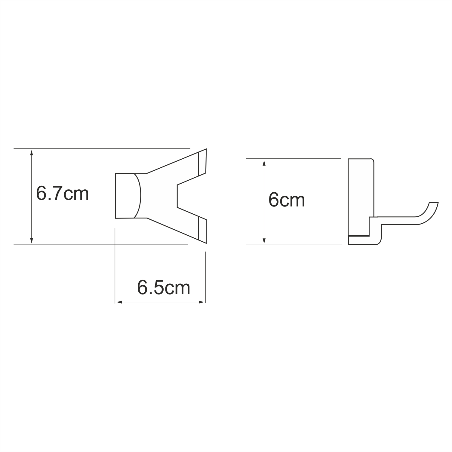 Крючок двойной WasserKRAFT Leine K-5023DWHITE