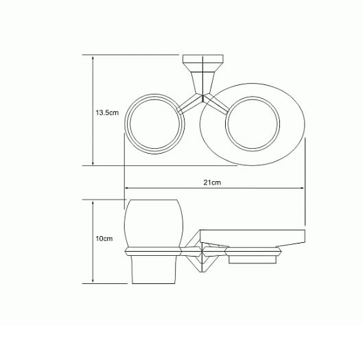 Мыльница и стакан с держателем WasserKraft Aller 1126C