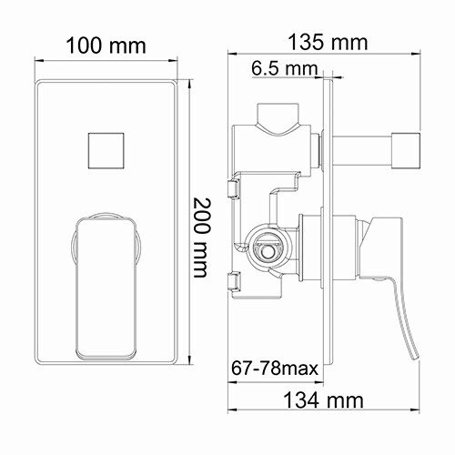 Смеситель для ванны  WasserKRAFT Aller 10641WHITE