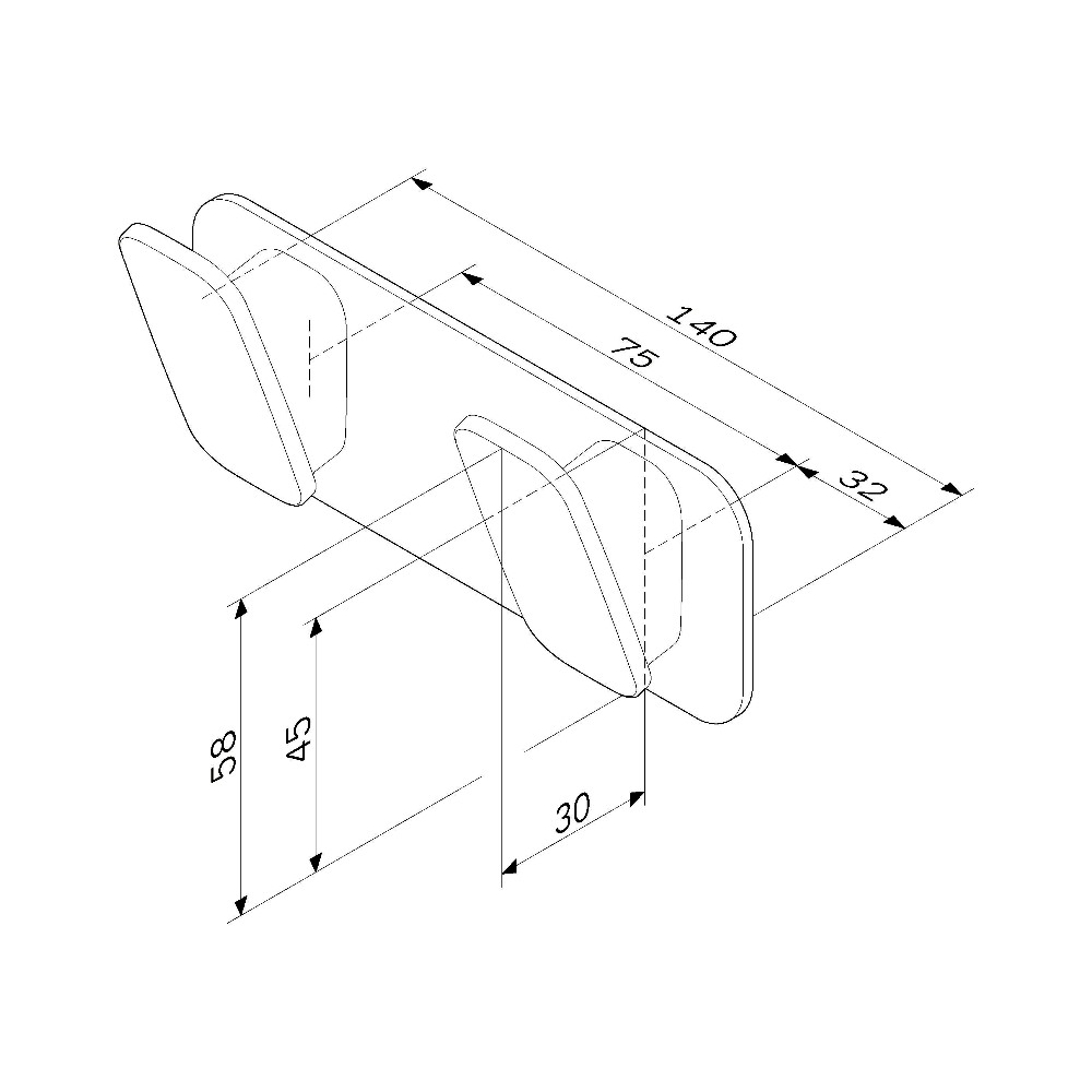 Двойной крючок для полотенец Am.Pm Inspire 2.0 A50A35622