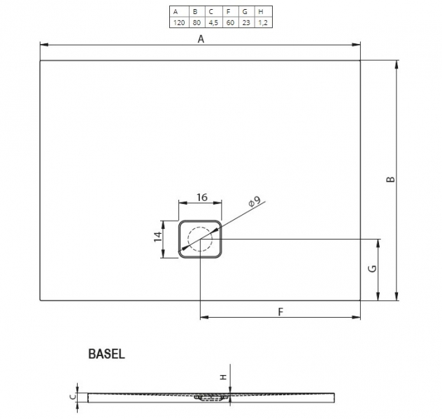 Душевой поддон Riho Basel D005008005