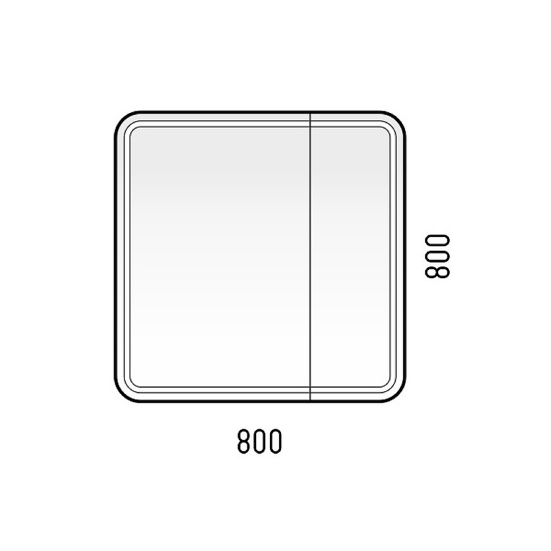 Зеркальный шкаф (80х80) Corozo Алабама 80 SD-00000902
