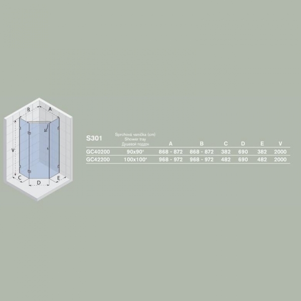 Душевой угол RIHO SCANDIC S301-100/100 GC42200