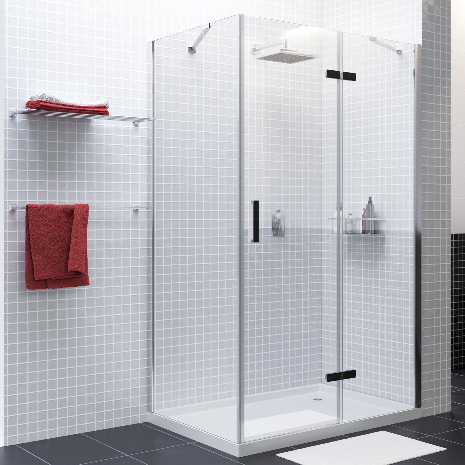 Душевой уголок (120х80) WasserKRAFT Aller 10H06RBLACK MATT