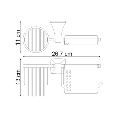Держатель туалетной бумаги и освежителя WasserKRAFT Wern K-2559