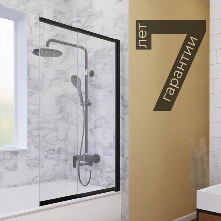 Стеклянная шторка на ванну Wasserkraft Dill 61S02-100WS Fixed