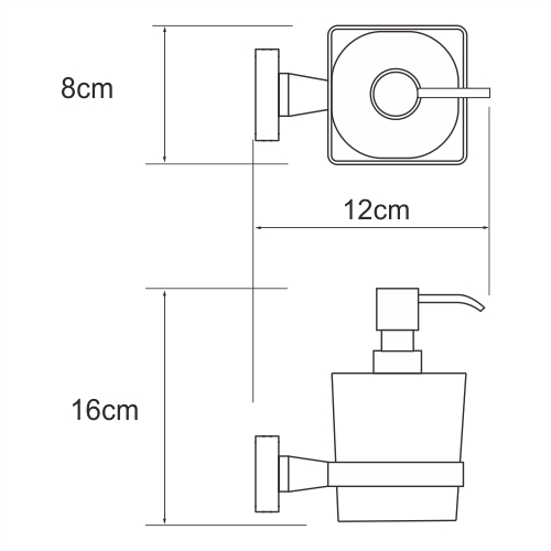 Дозатор для жидкого мыла WasserKRAFT Dill K-3999