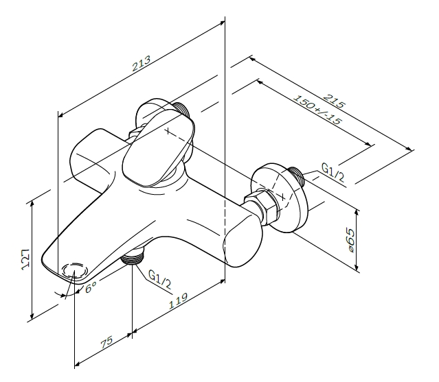 Смеситель для ванны Am.Pm Spirit 2.0 F70A10000