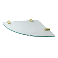 Полка стеклянная угловая WasserKRAFT K-533BRUSHED GOLD