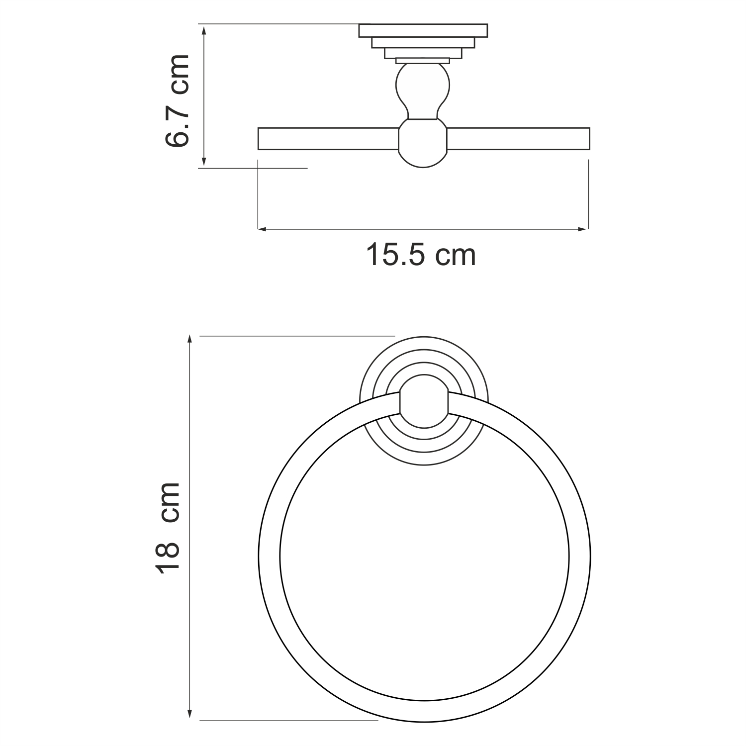 Держатель полотенец  WasserKRAFT Ammer K-7060