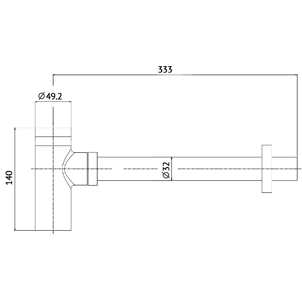 Сифон для раковины AQUAme AQM7010GM
