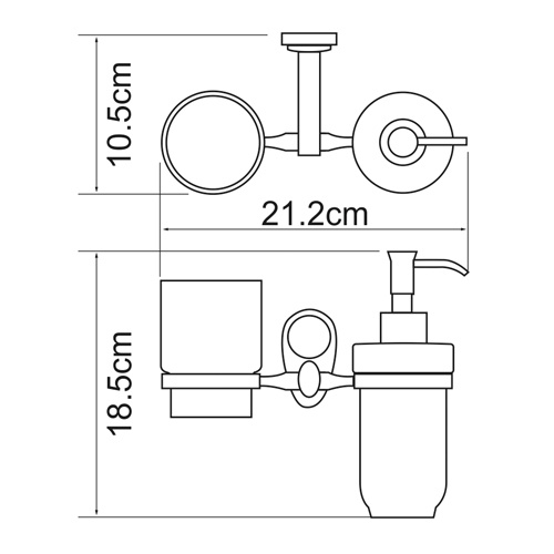 Держатель стакана и дозатора WasserKRAFT Main, K-9289