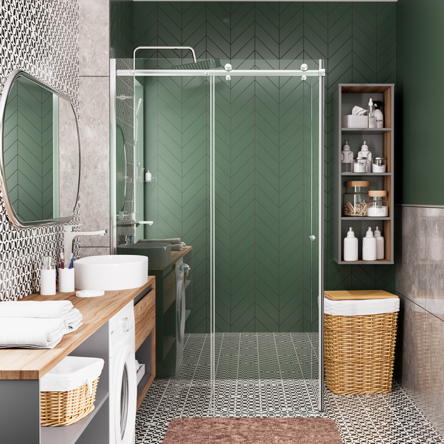 Душевой уголок (120х90) WasserKRAFT Vils 56R07