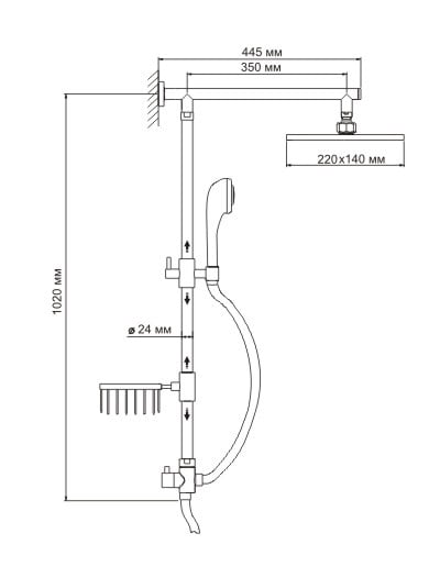 Душевая стойка WasserKRAFT A016