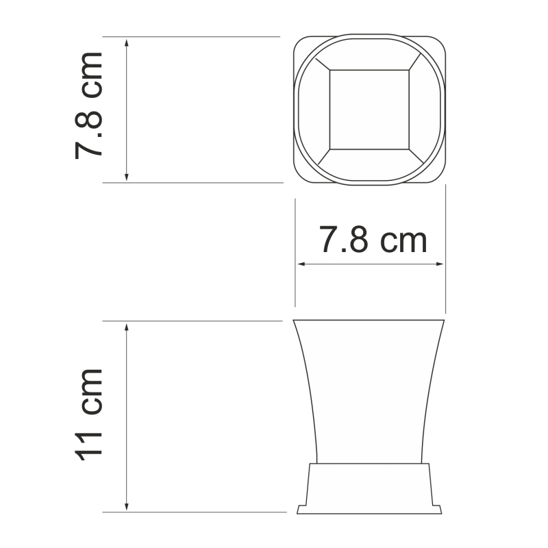 Стакан для зубных щеток WasserKRAFT Amper K-5428N