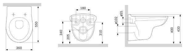 Подвесной унитаз Am.Pm Sense C741700WH