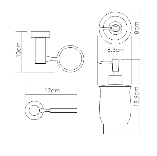 Дозатор для жидкого мыла Wasserkraft K-24299 SET1510