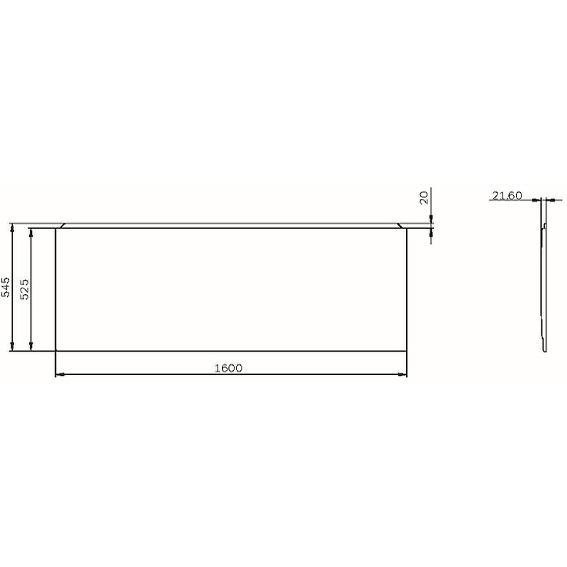 Фронтальная панель для ванны AM.PM X-Joy 160 W94A-160-070W-P1