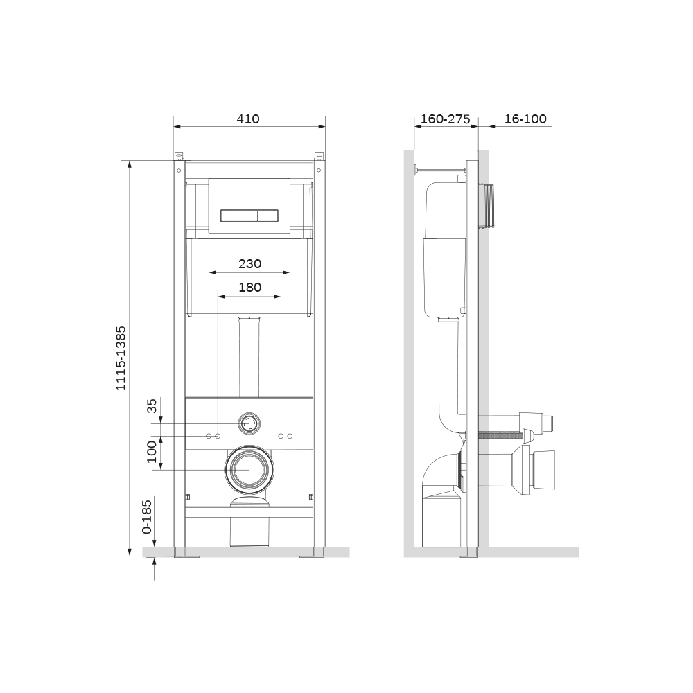 Инсталляция для подвесного унитаза Am.Pm Start I012703.0201