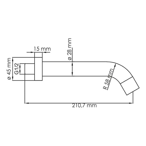 Излив для ванны WasserKRAFT Elbe A084