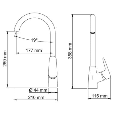 Смеситель для кухни  WasserKRAFT Vils 5607