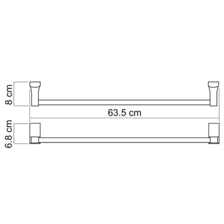 Держатель полотенец одинарный WasserKRAFT Leine K-5030