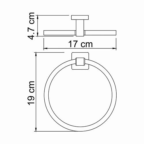 Держатель полотенец двойной WasserKRAFT Lippe K-6560