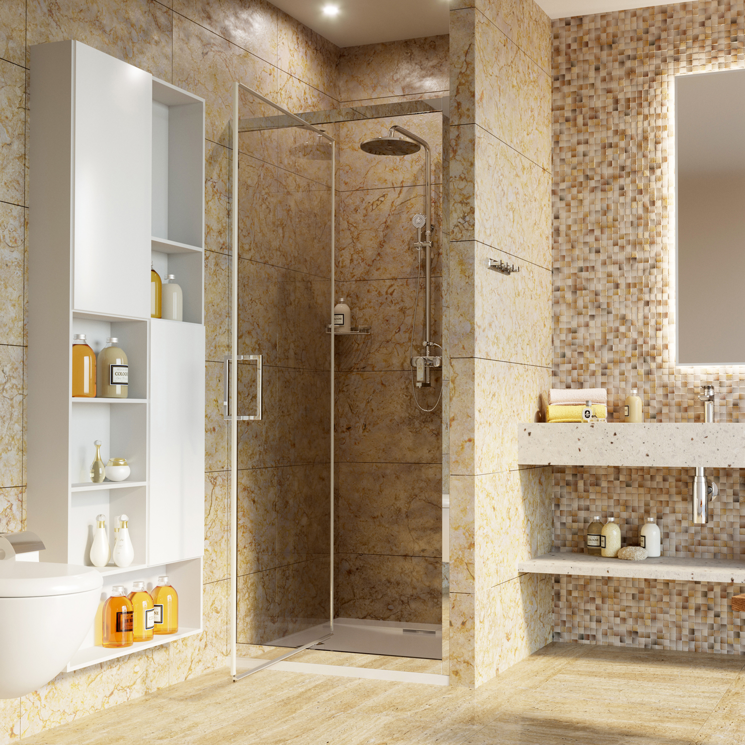 Душевая дверь (100х200) WasserKRAFT Salm 27I12