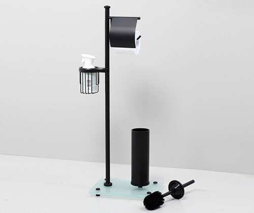 Туалетный ершик комбинированный напольный WasserKRAFT K-1264BLACK