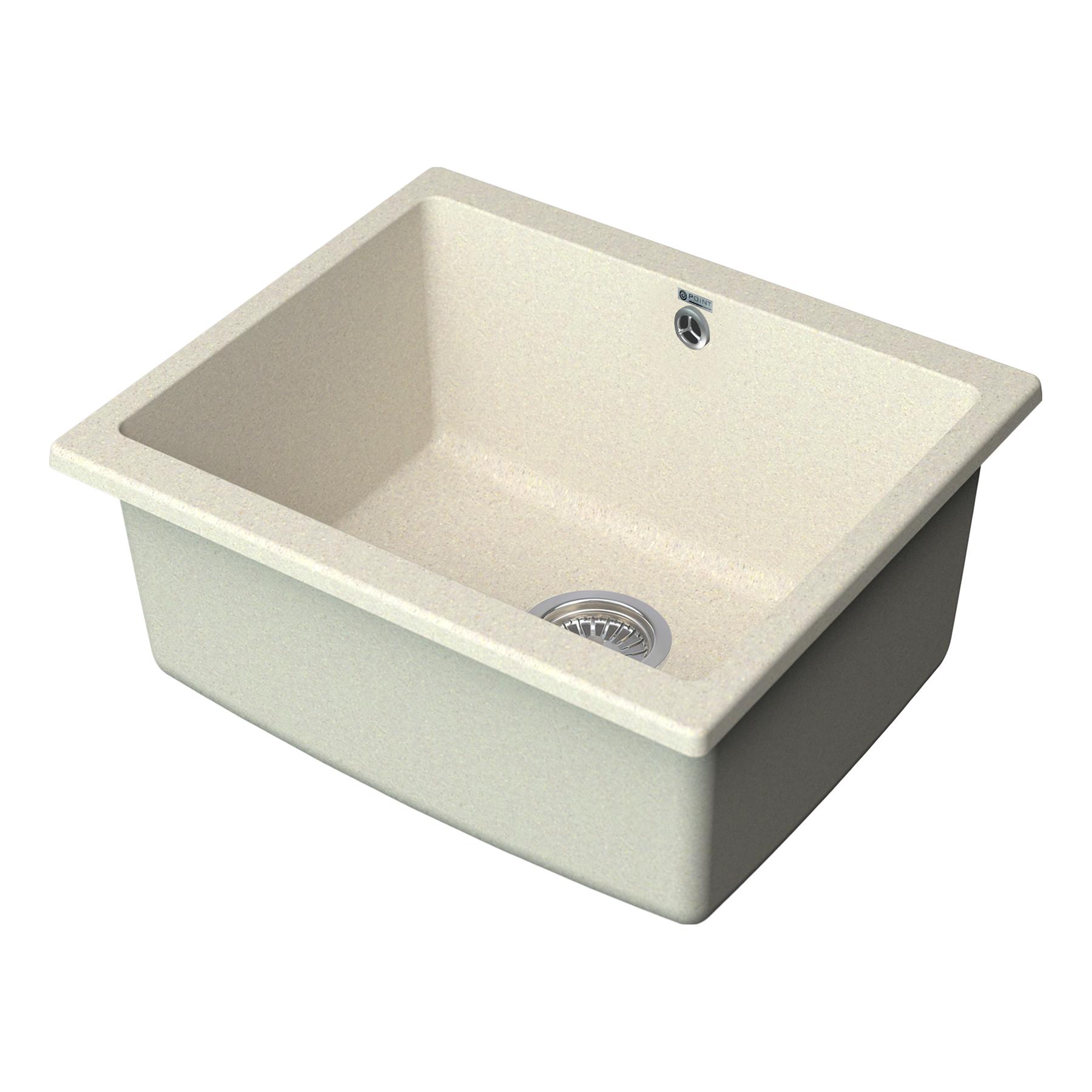 Мойка кухонная Point Сидли 55 PN3007BG, светло-бежевый