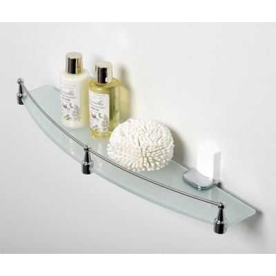 Полка стеклянная с бортиком WasserKRAFT Leine K-5044WHITE