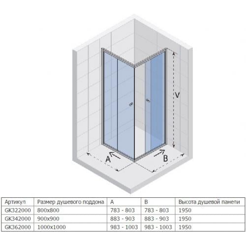 Душевой угол RIHO Lucena 90x90 GK342000