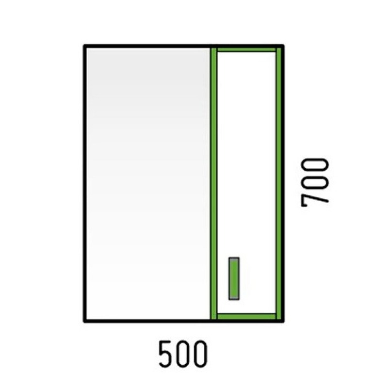 Зеркальный шкаф (50х70) Corozo Спектр 50 SD-00000708