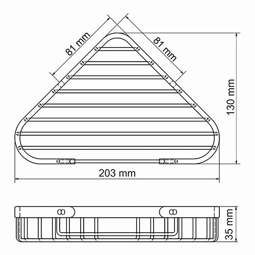 Полка металлическая  WasserKRAFT K-733BLACK