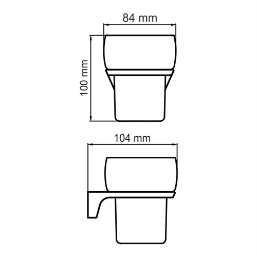 Стакан для зубных щеток одинарный WasserKRAFT Wiese K-8928