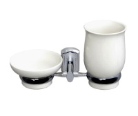 Стакан для зубных щеток и мыльница Wasserkraft K-24126 SET1502