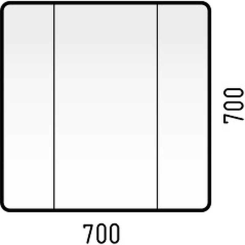 Зеркальный шкаф (70х70) Corozo Монро 70 SD-00000678