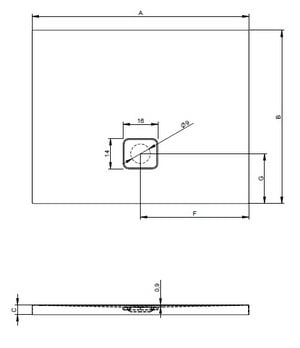 Душевой поддон RIHO Basel 404 Акриловый 100x80x4,5 DE1400500000000