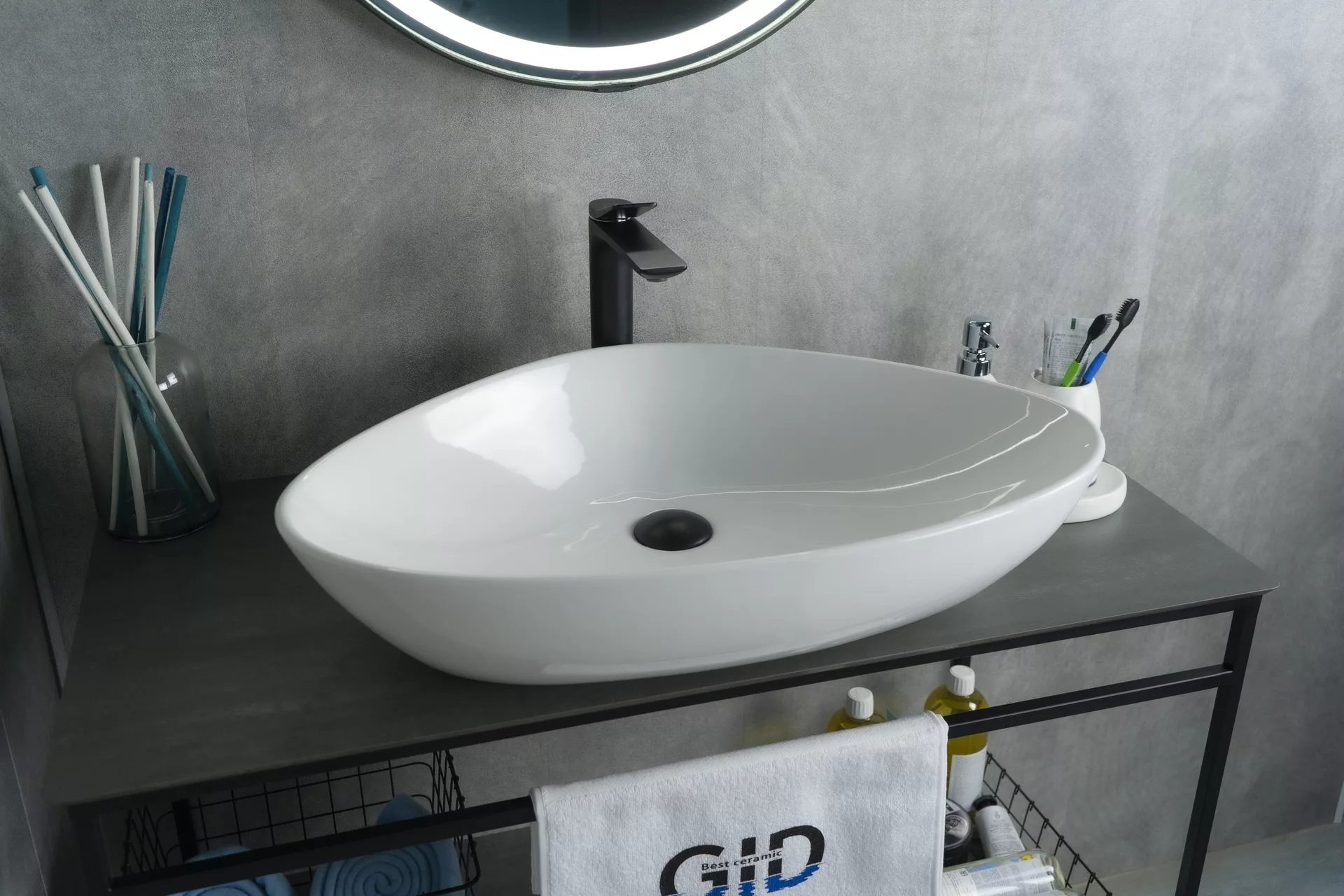 Раковина накладная (66,5х44) Gid N9062