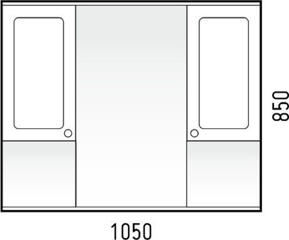 Зеркальный шкаф (105х85) Corozo Прованс 105 SD-00000469