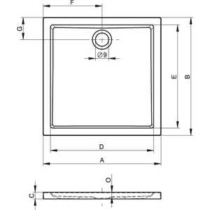 Душевой поддон RIHO ZURICH 250 Акриловый 90 x 90 x 4 D001007005