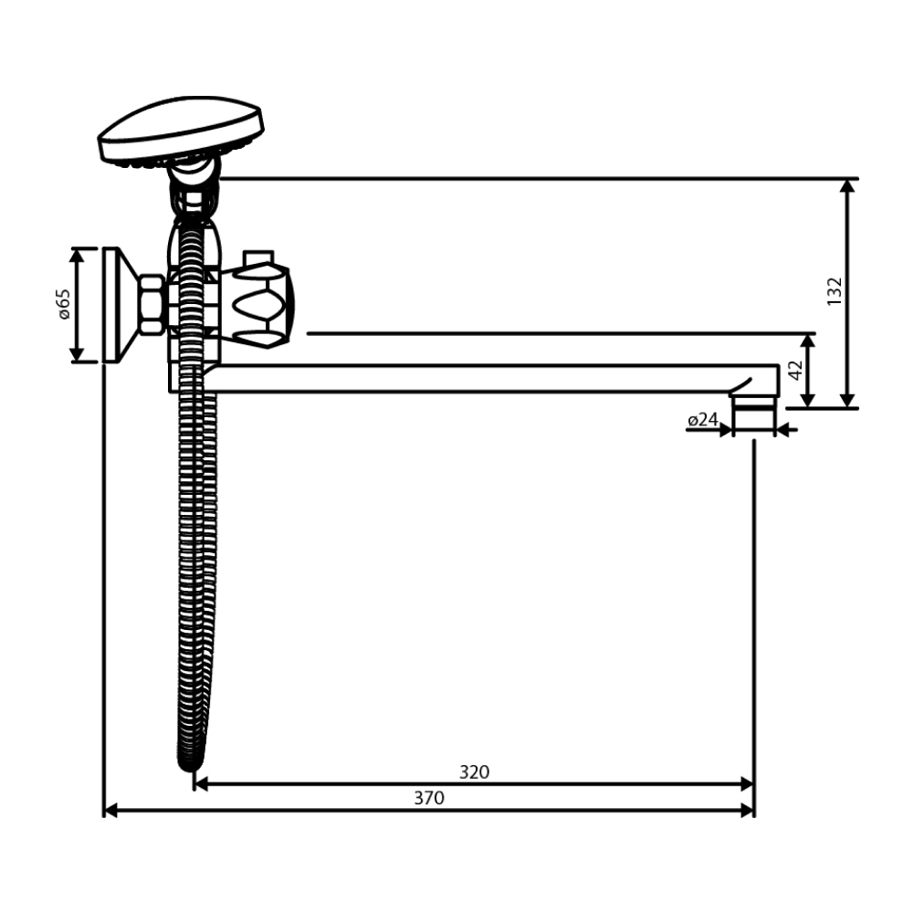 Смеситель для ванны Dorff Modern D7095000