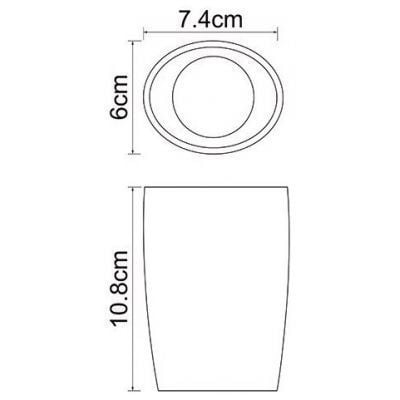 Стакан для зубных щеток WasserKRAFT Dinkel K-4628